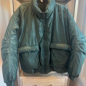 Fabletics Green Puffer Jacket Size XL